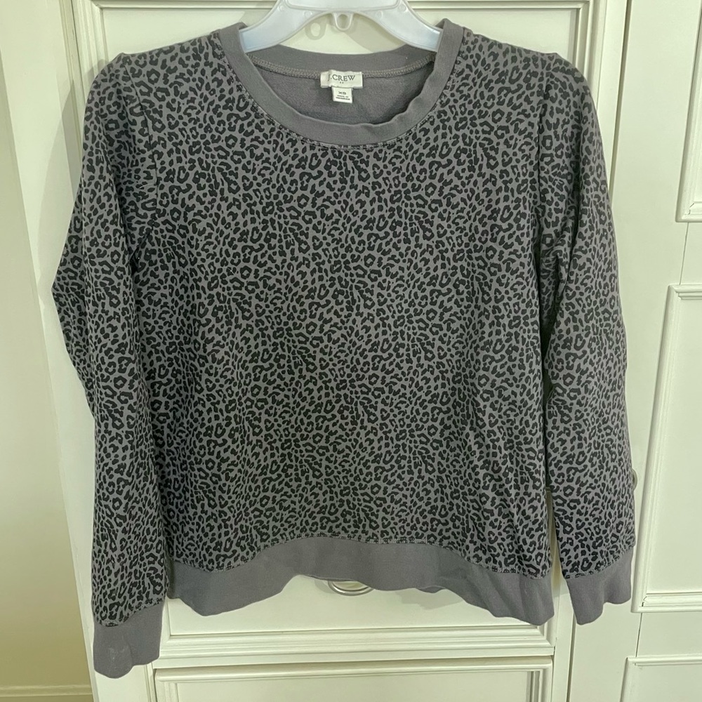 J Crew Leopard Sweatshirt